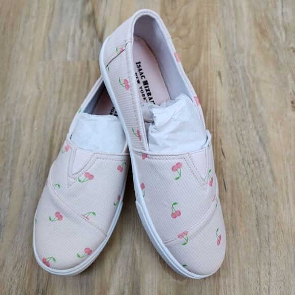 🔸️NWT Isaac Mizrahi Striped Cherry Print Slip On Sneakers Size 8.5 - Picture 4 of 13